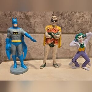 1988 BATMAN DC 1974 ROBIN 3.5" 1989 JOKER 2.5" DC COMICS PVC Action Figures Vntg